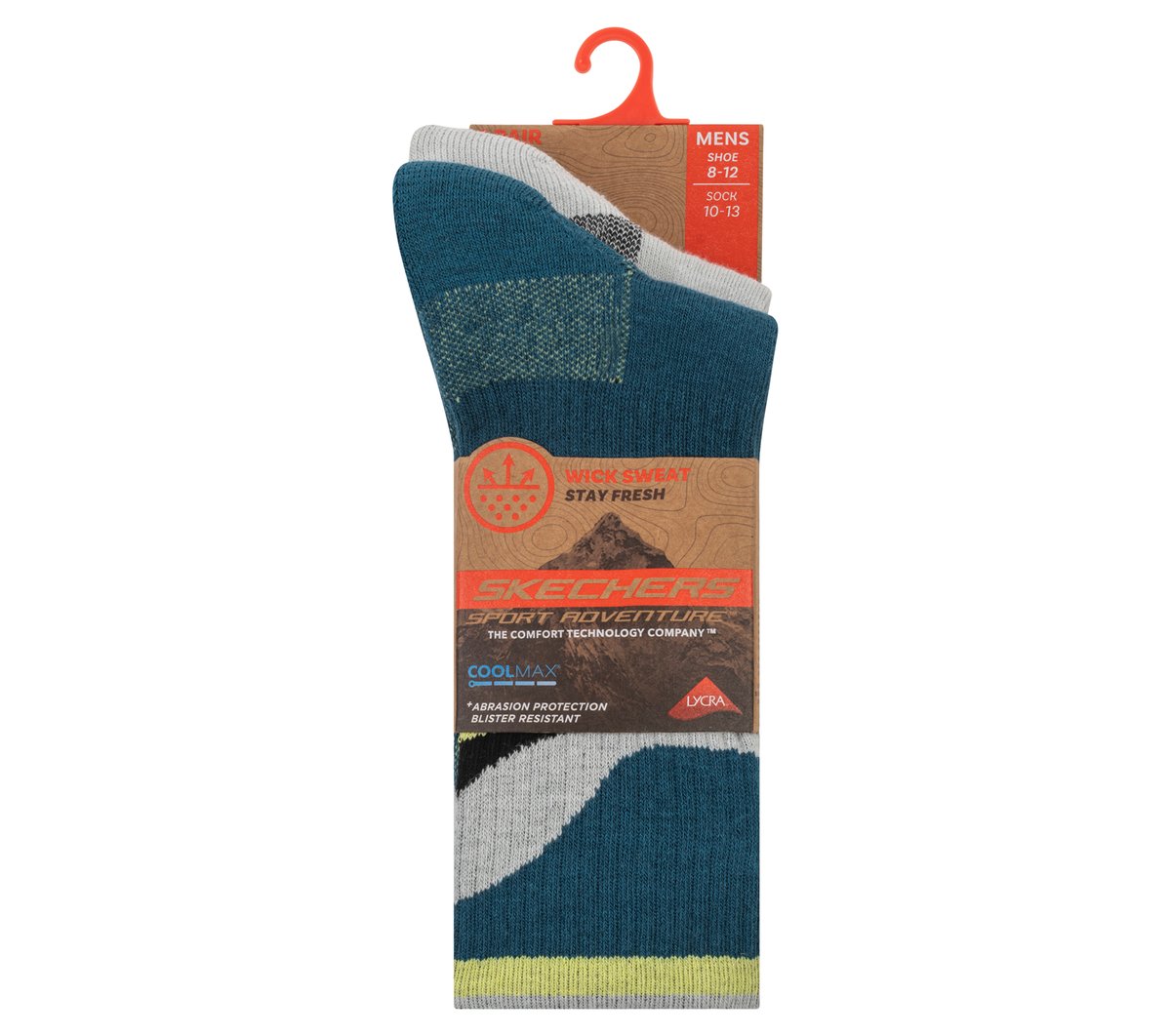 Skechers Men|Clothing 2 Pack Men's Crew Trail Socks