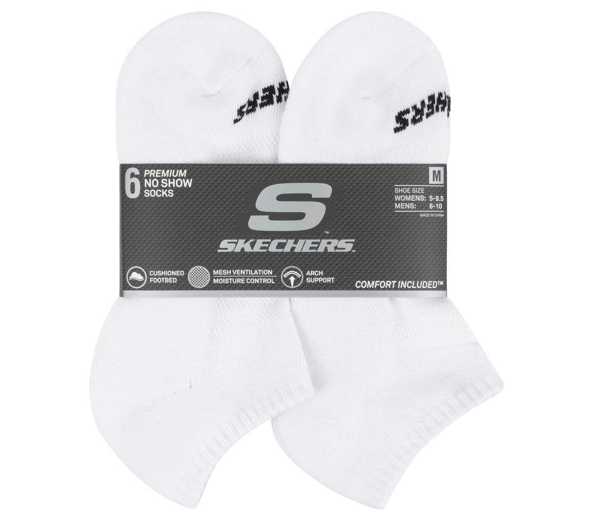 Skechers Women|Men|Clothing 6 Pack Core Low Cut Medium Socks