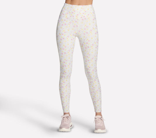 Skechers Women GO WALK Rib Floral Full Length High-Waisted Legging