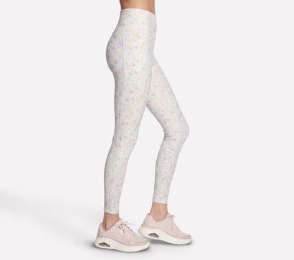 Skechers Women GO WALK Rib Floral Full Length High-Waisted Legging
