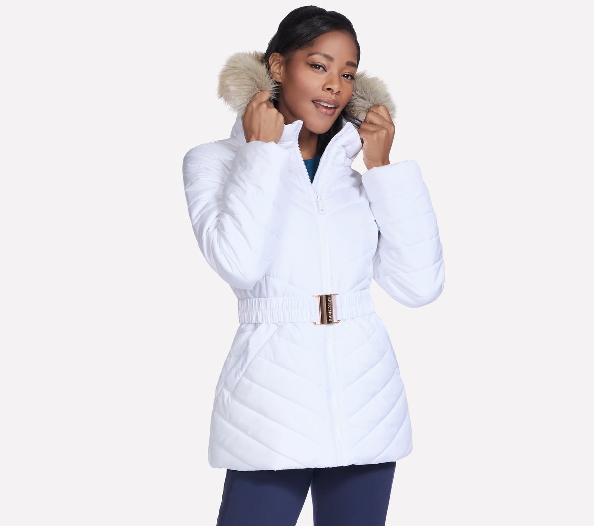 Skechers Women On-The-GO GO SHIELD Cozy Fit Belted Parka