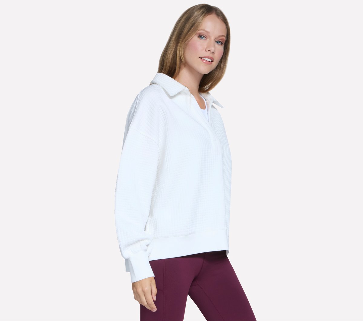 Skechers Women Downtown Cozy Fit Collared Long Sleeve