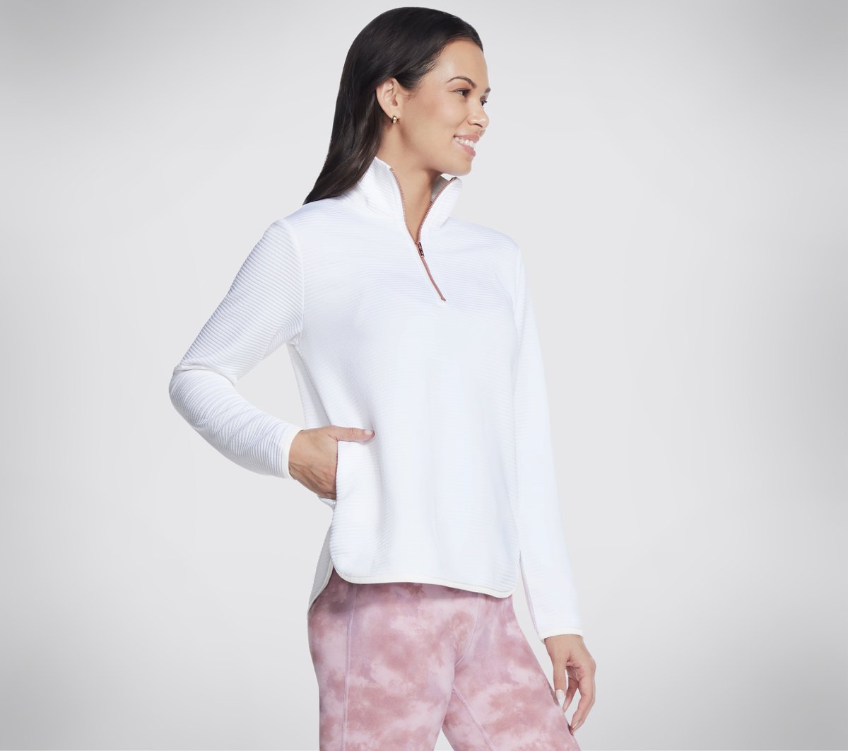 Skechers Women Soft Knit Ottoman 1/4 Zip
