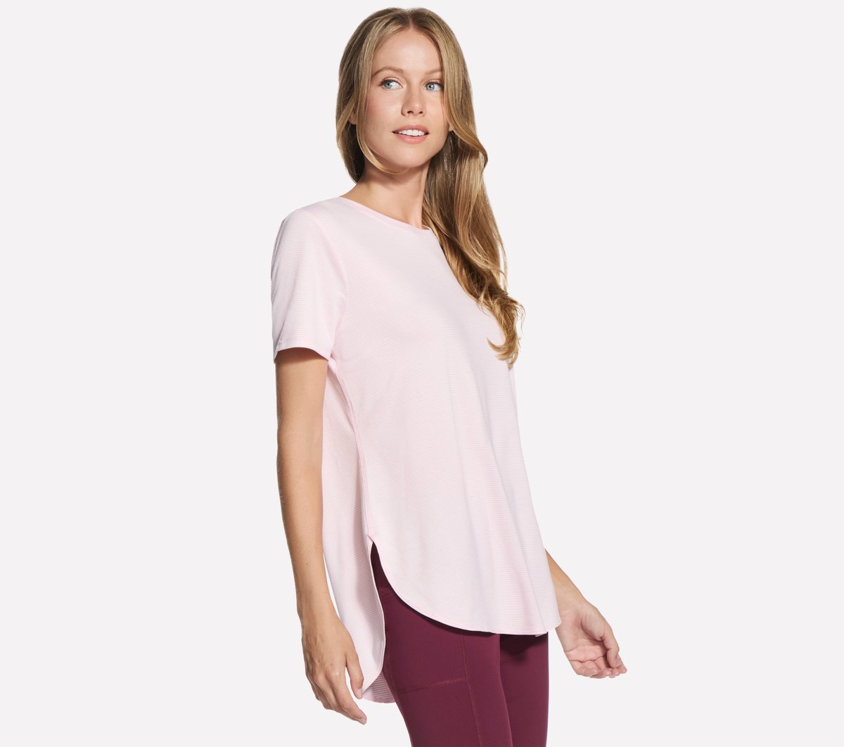 Skechers Women GO DRI Swift Stripe Tunic Tee