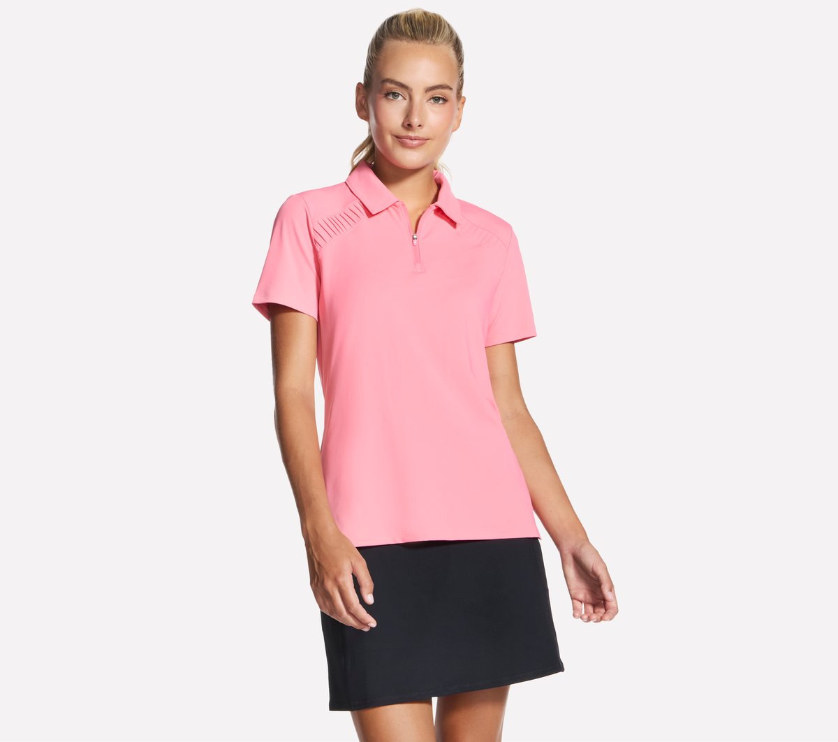 Skechers Women GO GOLF Short Sleeve Birdie Zip Front Polo