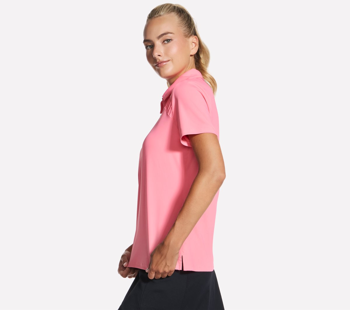 Skechers Women GO GOLF Short Sleeve Birdie Zip Front Polo