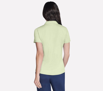 Skechers Women Short Sleeve On The Green Striped Polo