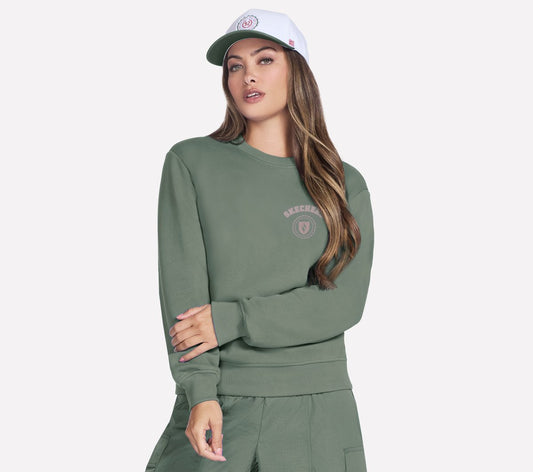 Skechers Women Collegiate Crest Crewneck