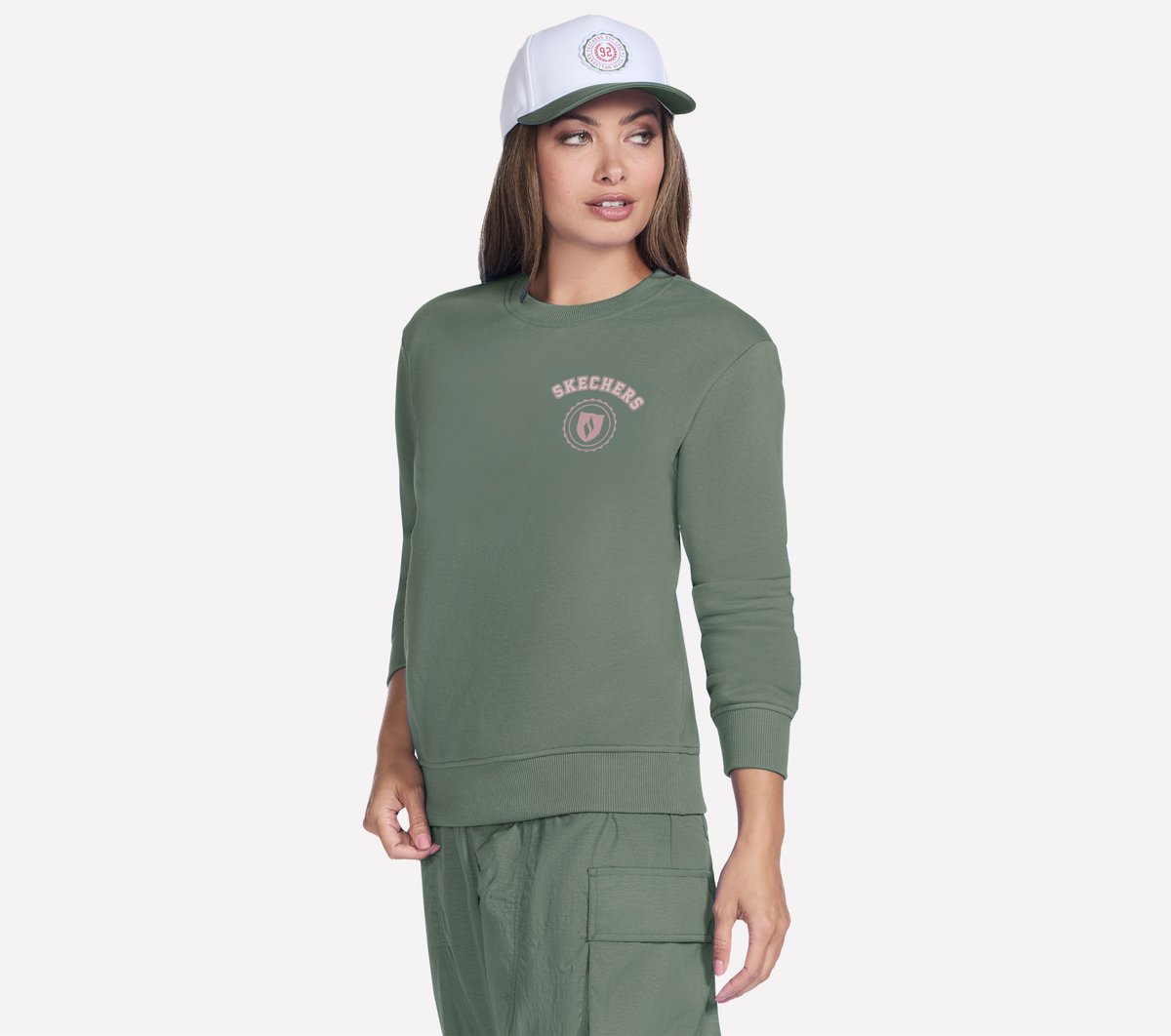 Skechers Women Collegiate Crest Crewneck