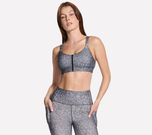 Skechers Women GO WALK Evolution Printed Zip Front Bra