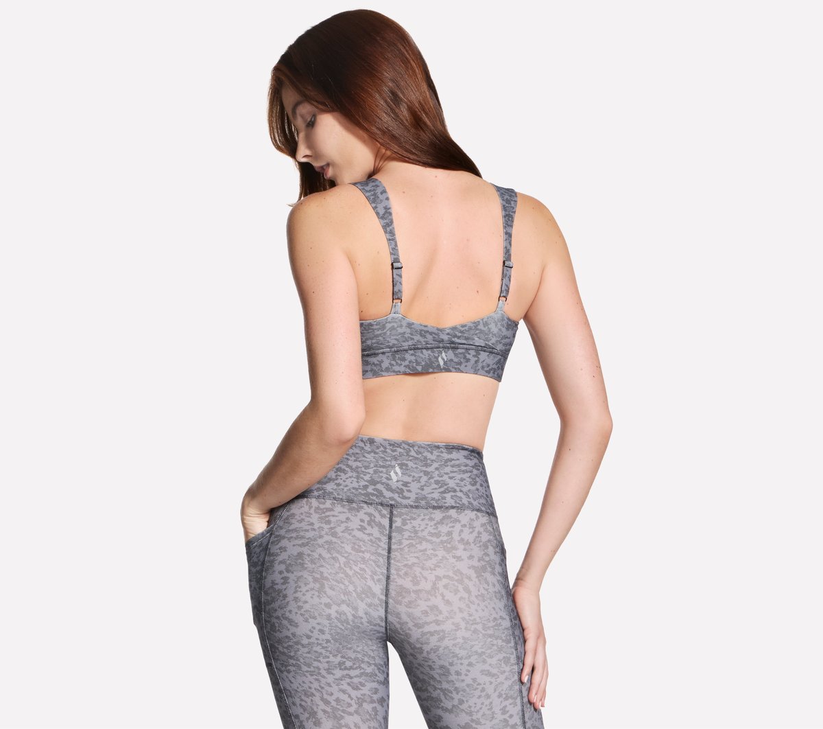 Skechers Women GO WALK Evolution Printed Zip Front Bra