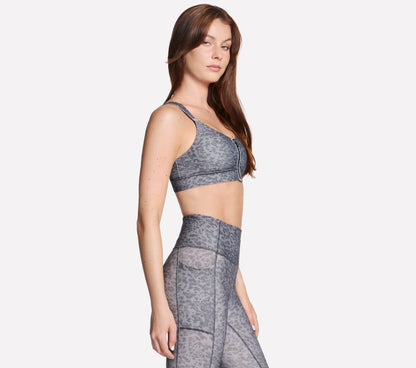 Skechers Women GO WALK Evolution Printed Zip Front Bra