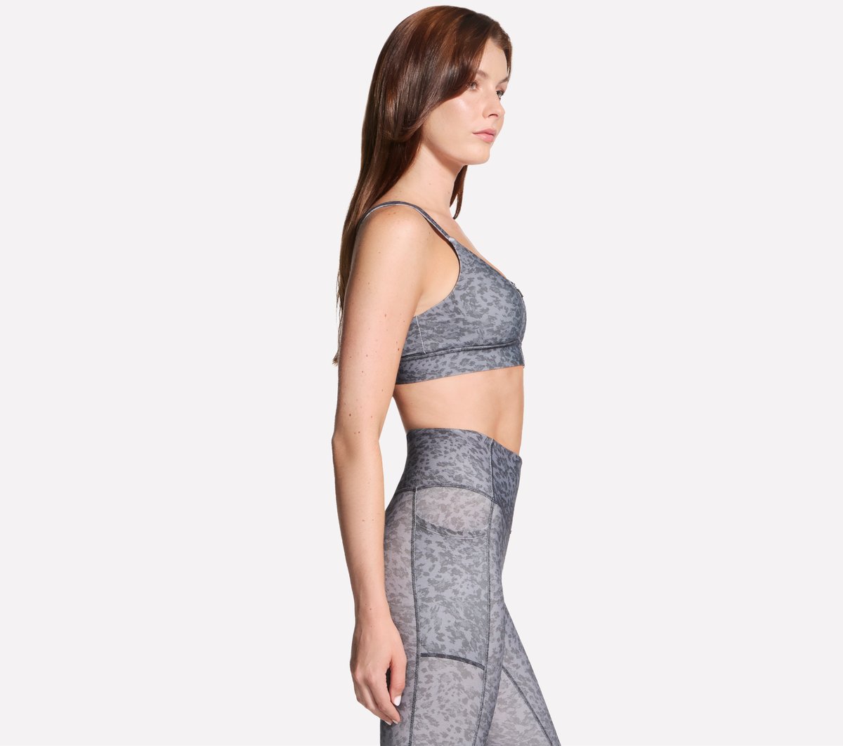 Skechers Women GO WALK Evolution Printed Zip Front Bra