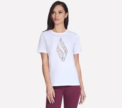 Skechers Women Floral Diamond Short Sleeve Tee