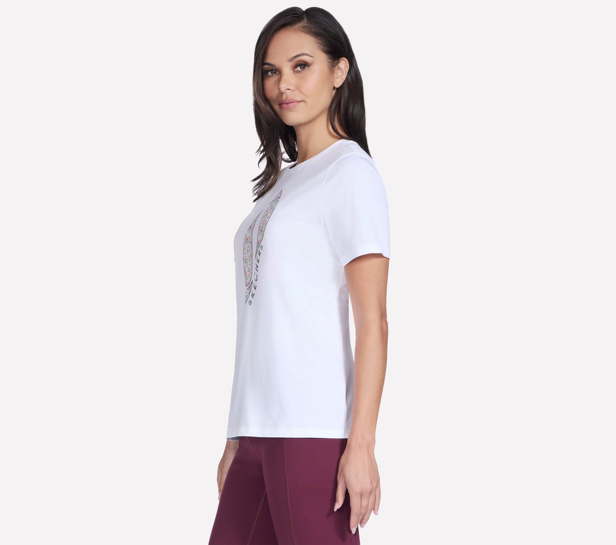 Skechers Women Floral Diamond Short Sleeve Tee