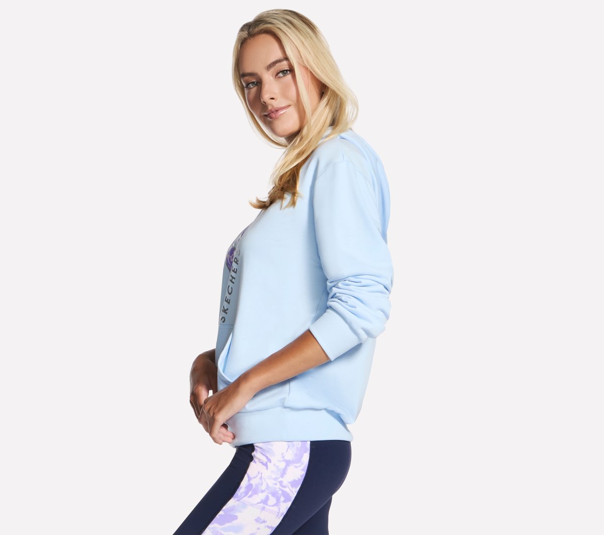 Skechers Women Floral Diamond Pullover Hoodie