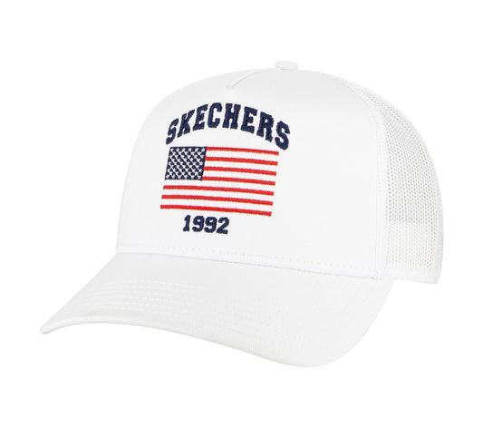 Skechers Women|Men|Clothing Accessories USA Flag Trucker Hat