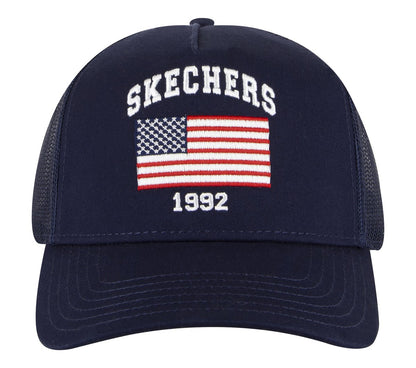 Skechers Women|Men|Clothing Accessories USA Flag Trucker Hat