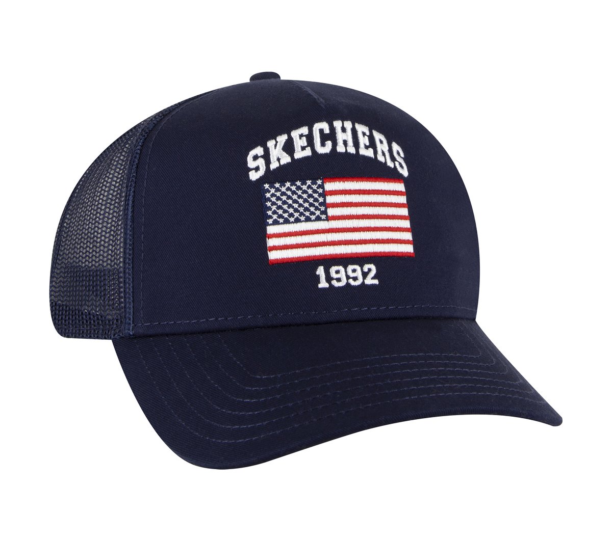 Skechers Women|Men|Clothing Accessories USA Flag Trucker Hat