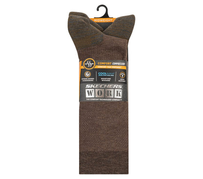 Skechers Men|Clothing Work: 3 Pack Men's Over Calf Compression Socks