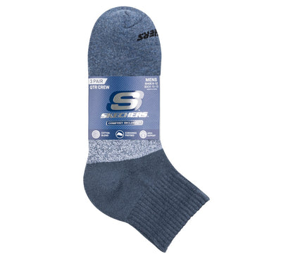 Skechers Men|Clothing 3 Pack Men's Colorblock Quarter Socks