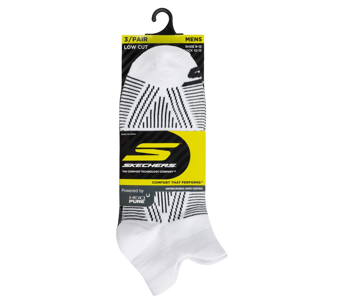 Skechers Men|Clothing 3 Pack Men's Performance Low Cut Pattern Socks