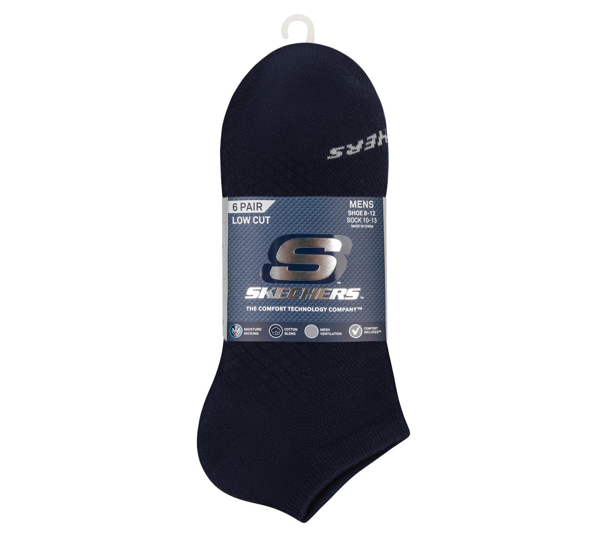 Skechers Men|Clothing 6 Pack Men's Low Cut Texture Knit Socks