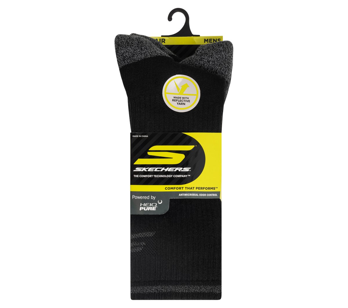 Skechers Men|Clothing 3 Pack Men's Reflective Performance Crew Socks