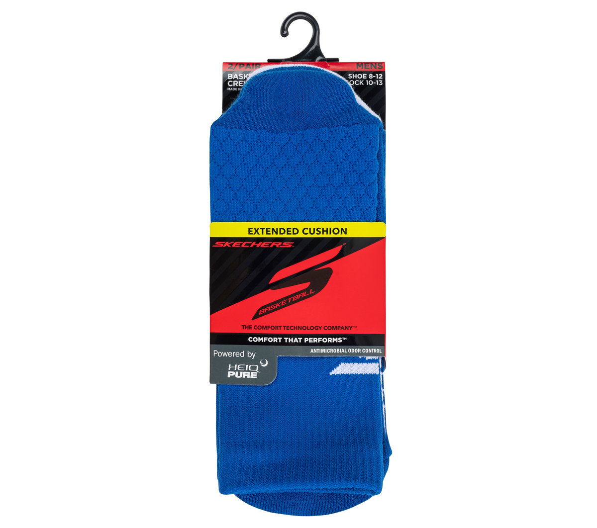 Skechers Men|Clothing 2 Pack Performance Basketball Crew Socks