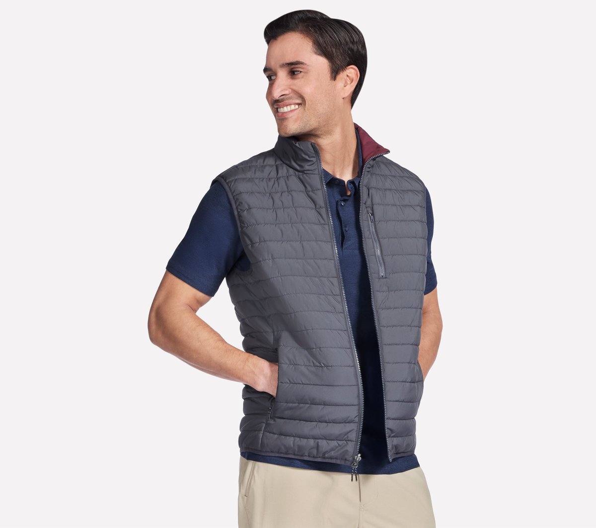 Skechers Men GO SHIELD Cozy Fit Altitude Reversible Vest