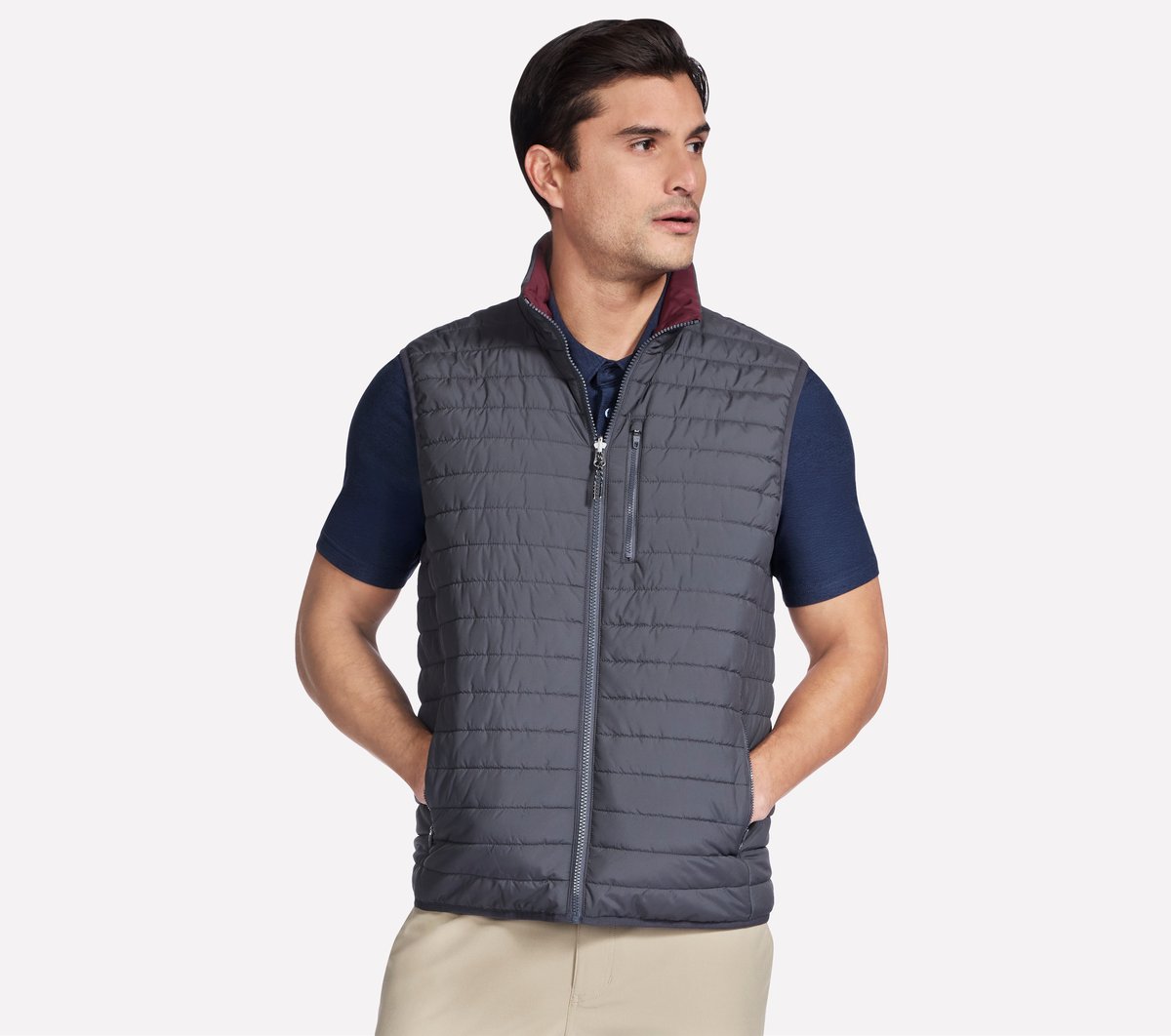 Skechers Men GO SHIELD Cozy Fit Altitude Reversible Vest