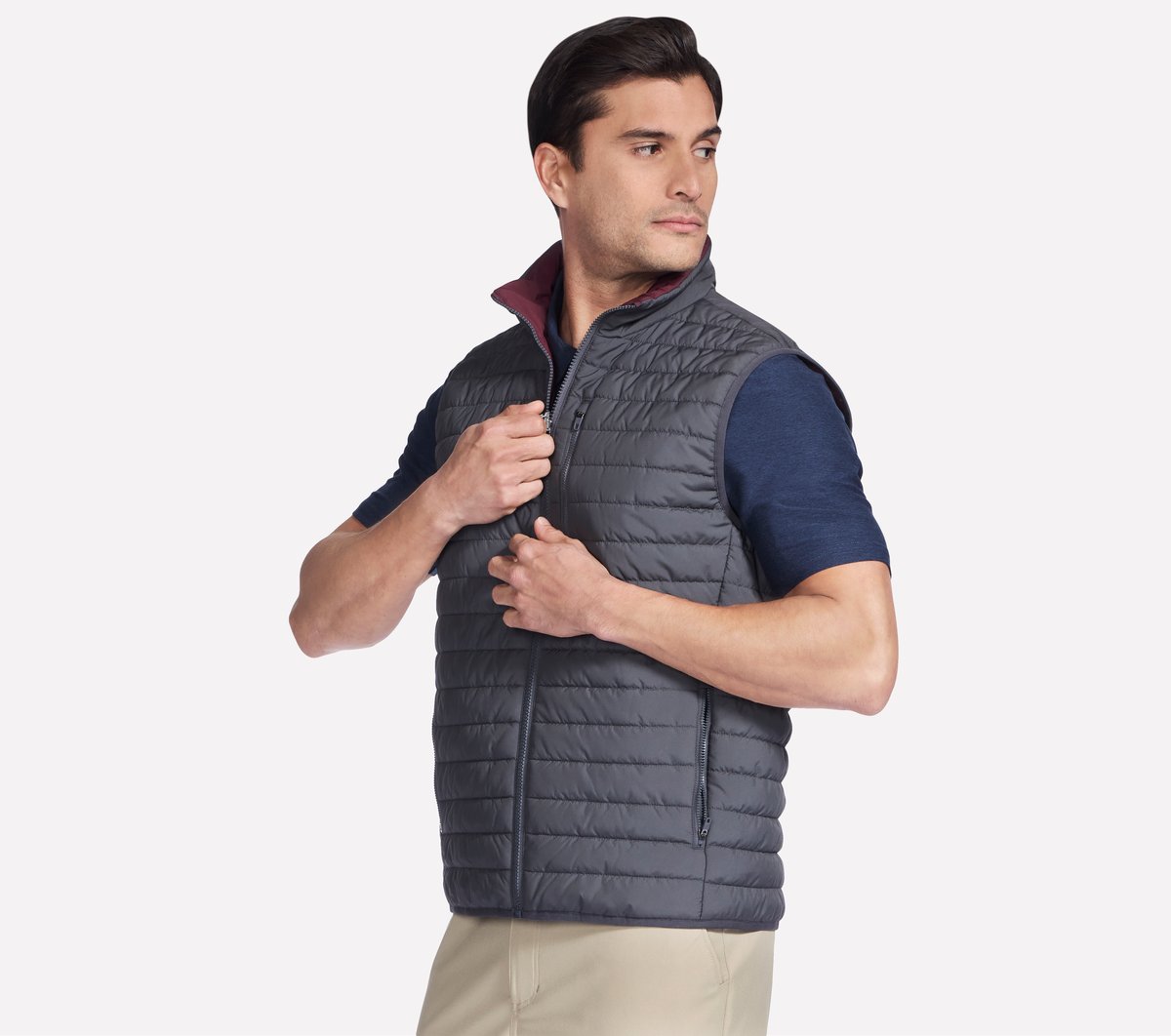 Skechers Men GO SHIELD Cozy Fit Altitude Reversible Vest