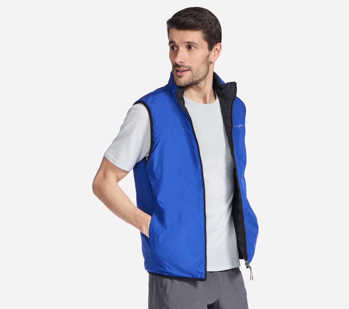 Skechers Men GO SHIELD Cozy Fit Altitude Reversible Vest