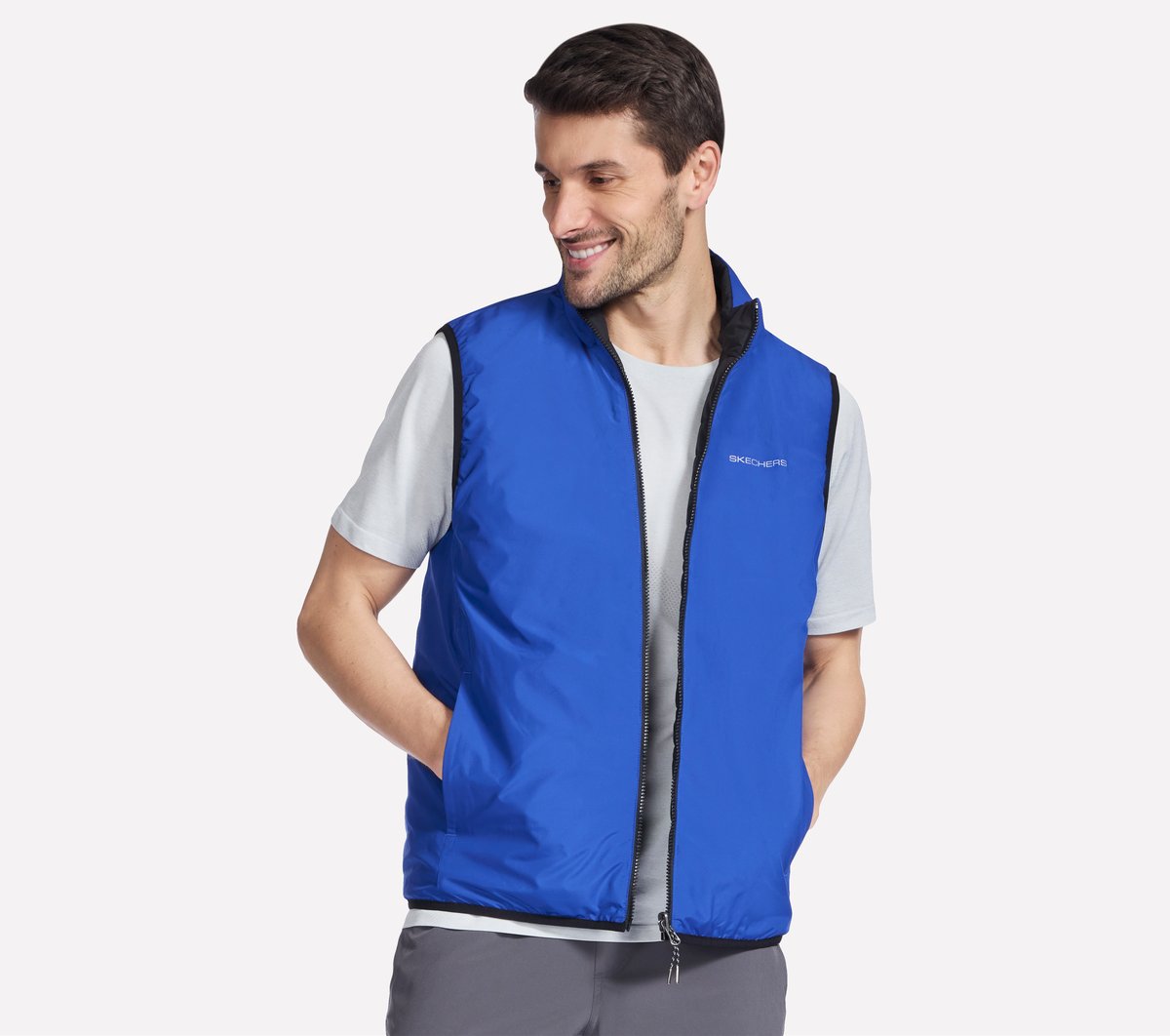 Skechers Men GO SHIELD Cozy Fit Altitude Reversible Vest