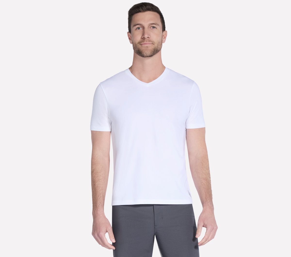 Skechers Men GO DRI Pima Short Sleeve V-Neck