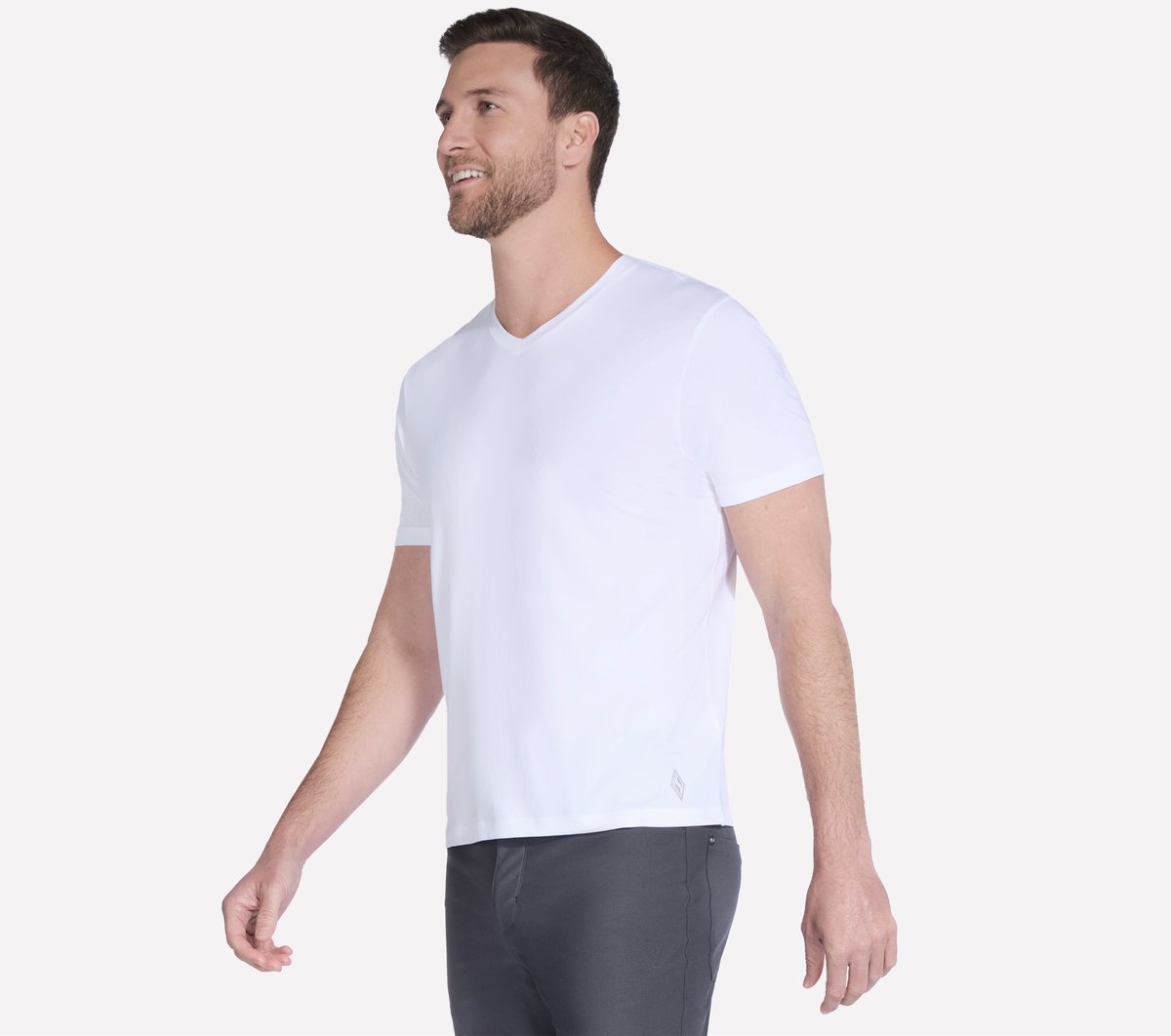 Skechers Men GO DRI Pima Short Sleeve V-Neck