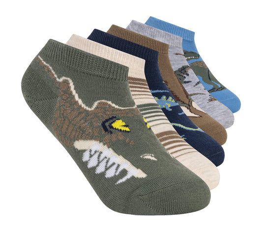 Skechers Kids|Clothing 6 Pack Boys' Dino Socks
