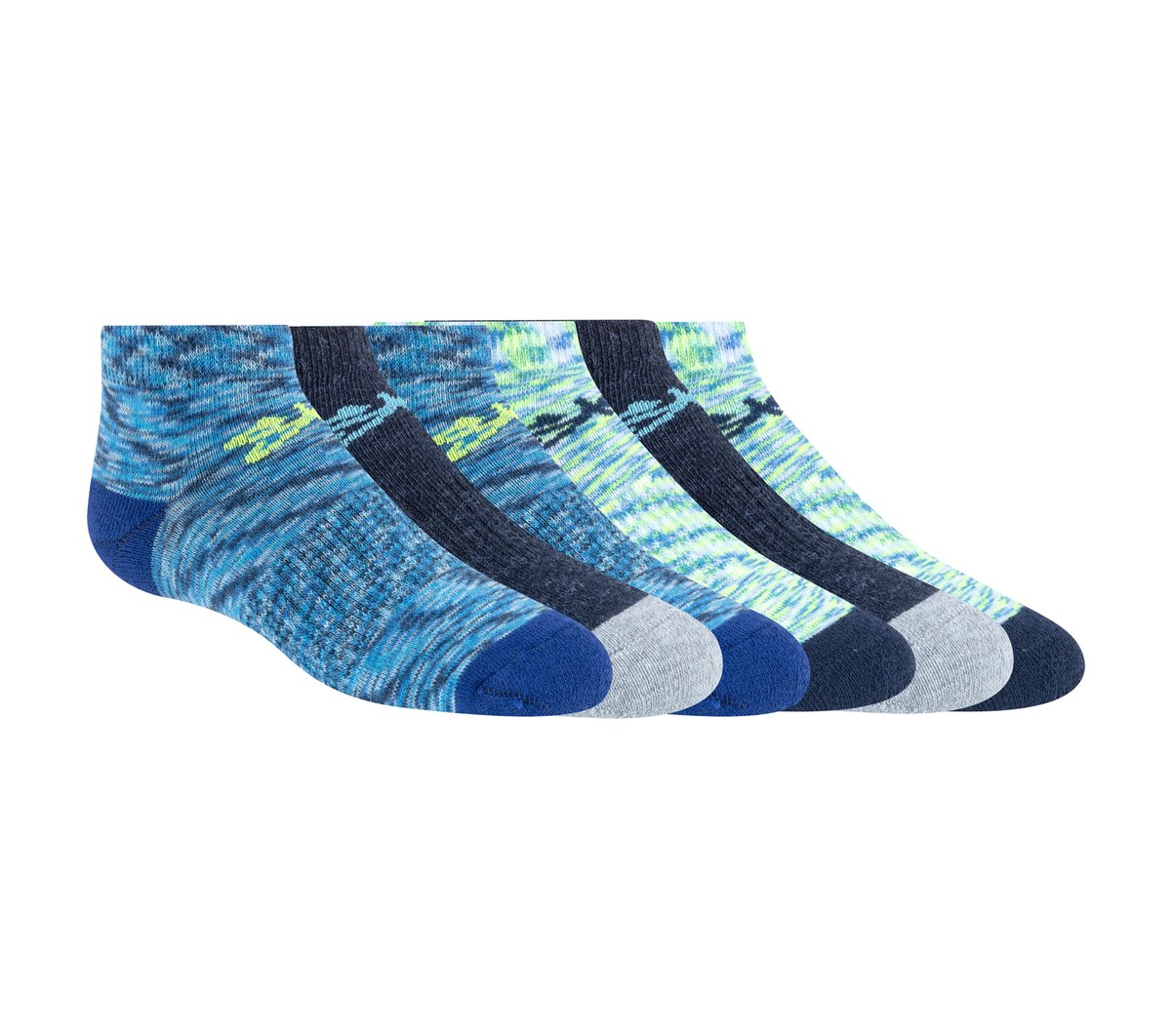 Skechers Kids|Clothing 6 Pack Space Dye Low Cut Socks