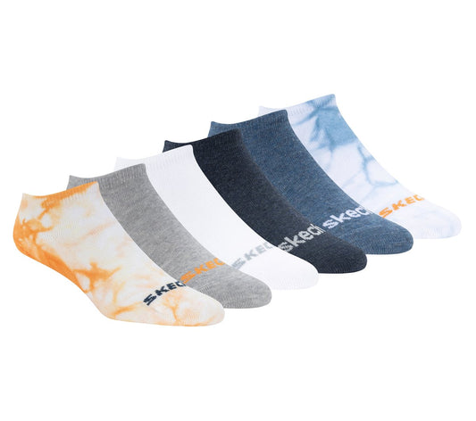 Skechers Kids|Clothing Cotton Tie-Dye No-Show Socks - 6 Pack