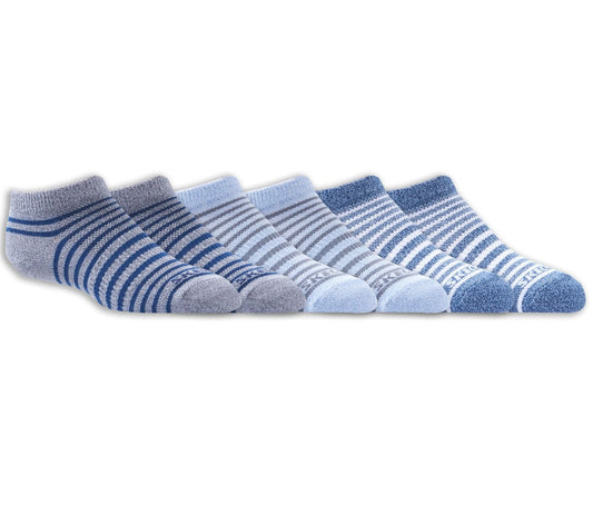 Skechers Kids|Clothing 6 Pack Striped No Show Socks