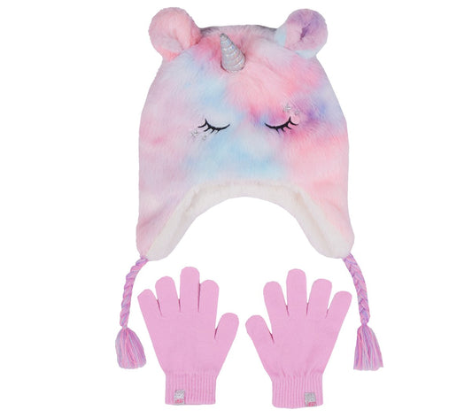 Skechers Kids|Clothing Cold Weather Plush Tie-Dye Unicorn Hat Set
