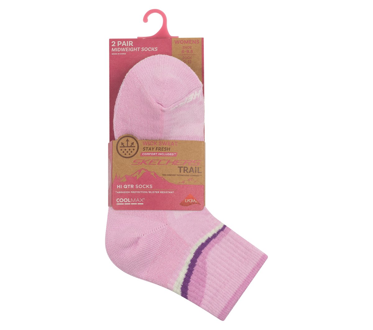 Skechers Clothing 2 Pack Women's Trail Quarter Socks