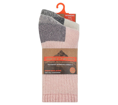 Skechers Clothing 2 Pack Women's Crew Wool Socks