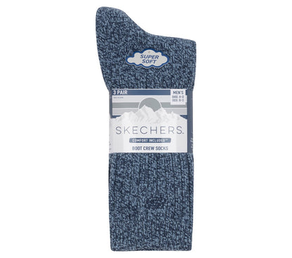 Skechers Clothing Super Soft Boot Crew Socks - 3 Pack