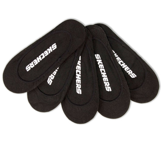 Skechers Clothing 5 Pack Non Terry Solid Liner Socks