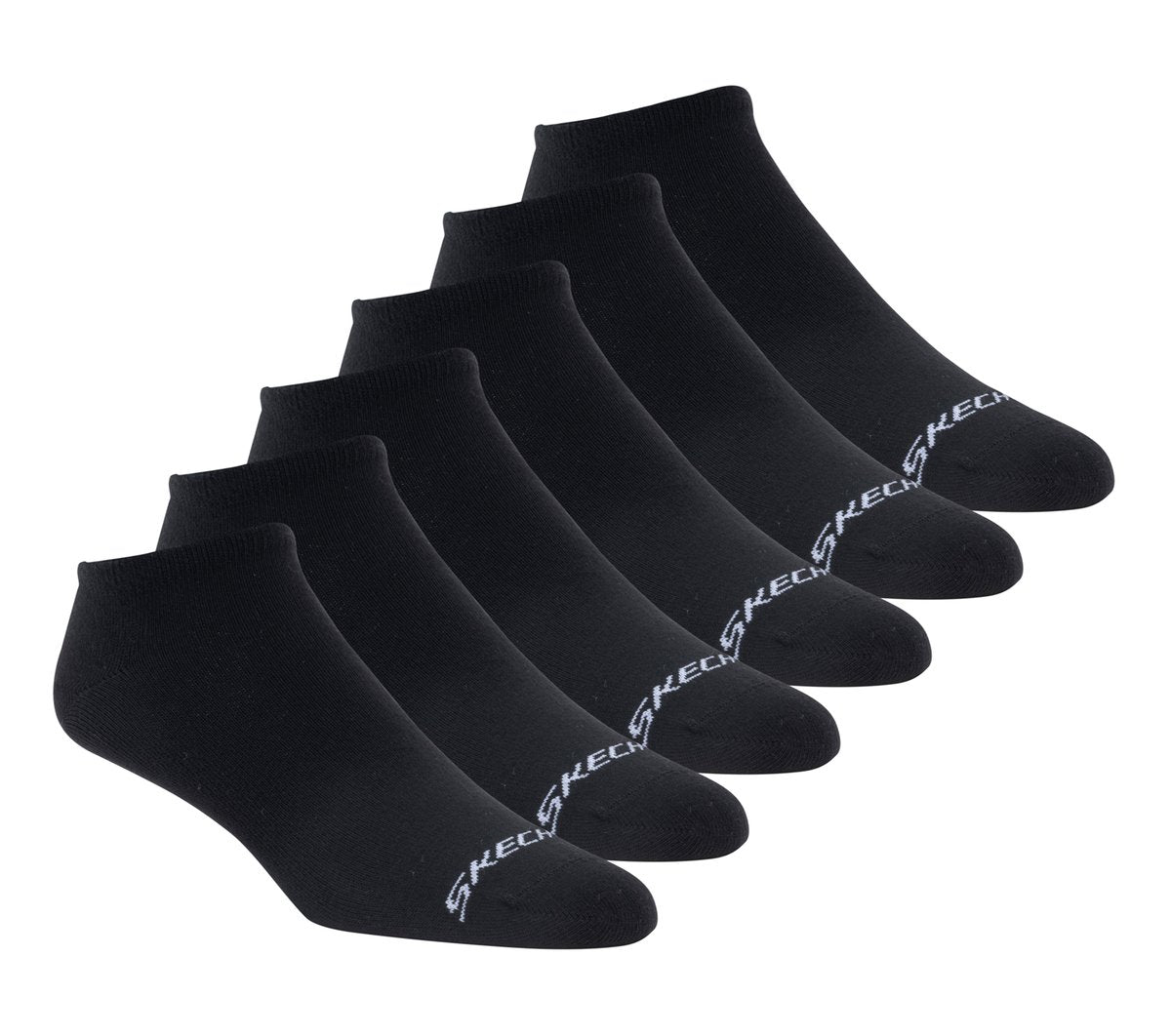 Skechers Clothing 6 Pack Men's Cotton No Show Socks