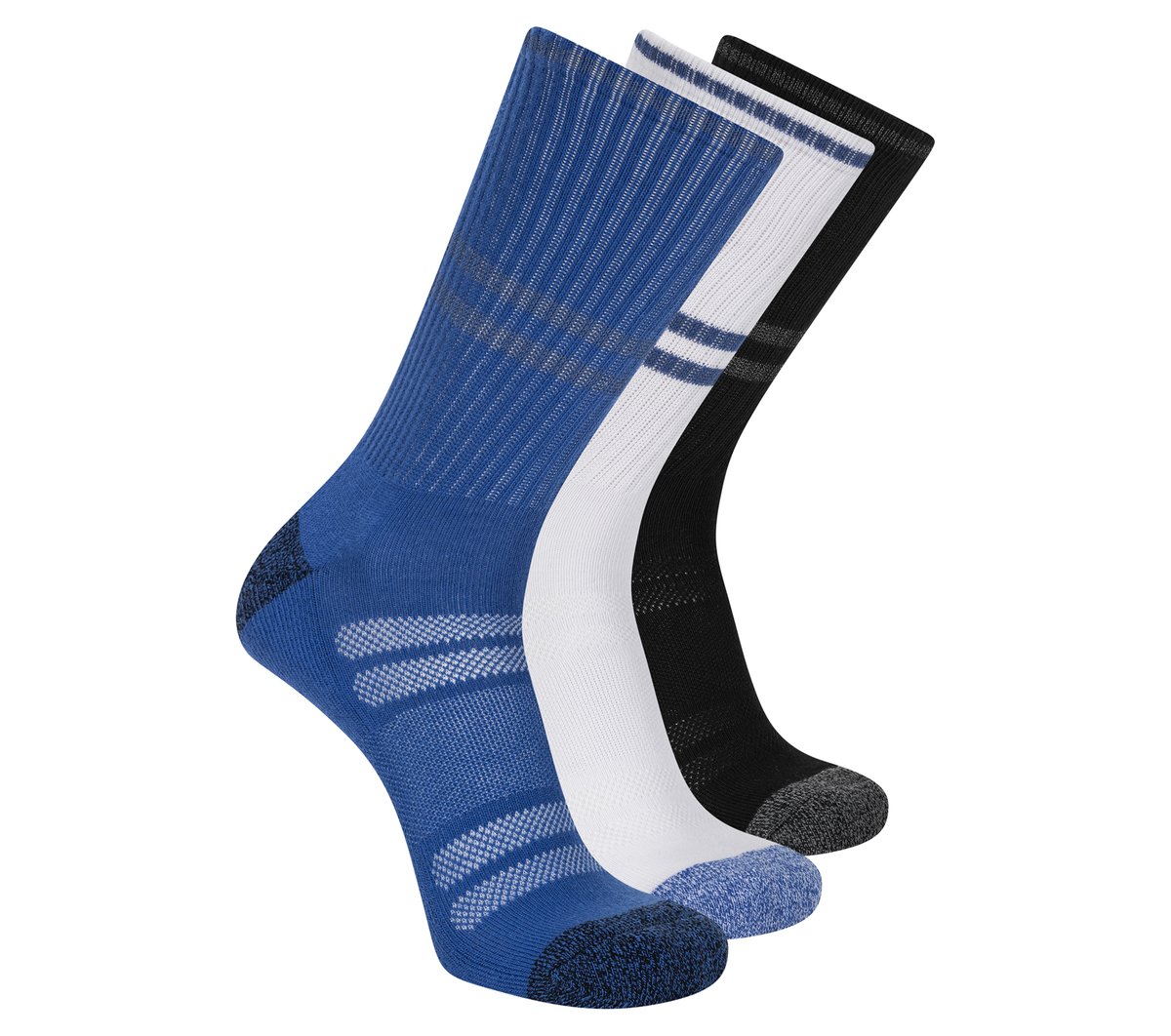 Skechers Clothing 3 Pack Men's Reflective Performance Crew Socks