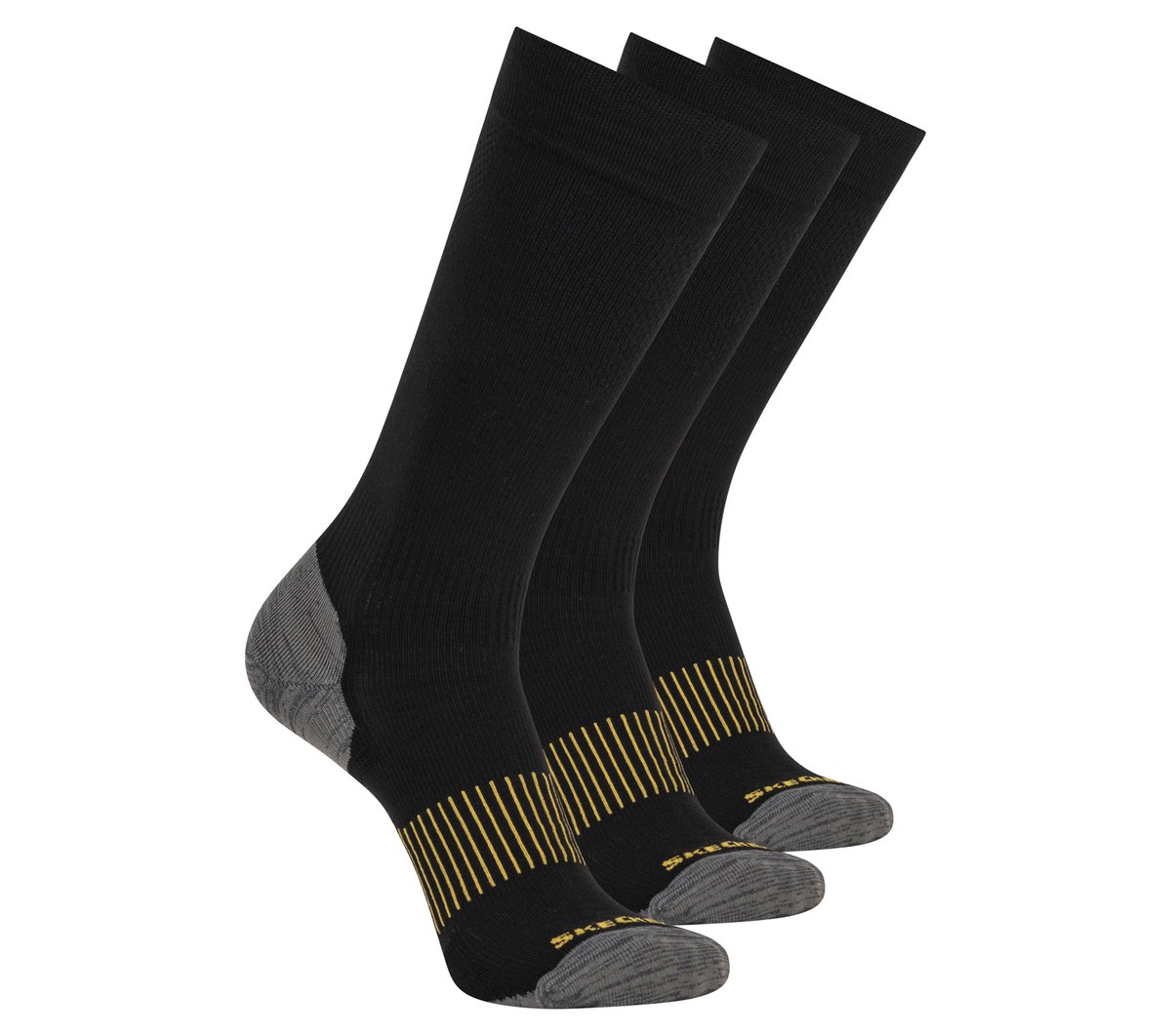 Skechers Clothing Work: 3 Pack Men's Over Calf Compression Socks