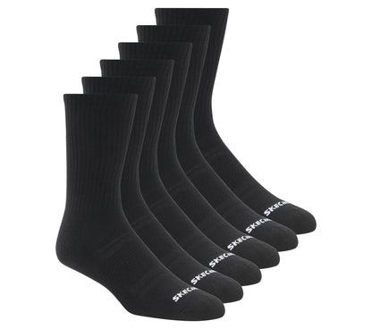Skechers Clothing 6 Pack Large Core Crew Socks