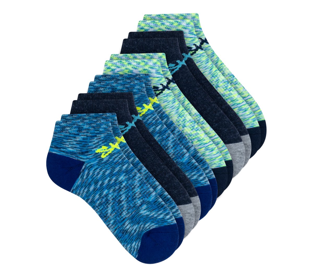 Skechers Clothing 6 Pack Space Dye Low Cut Socks
